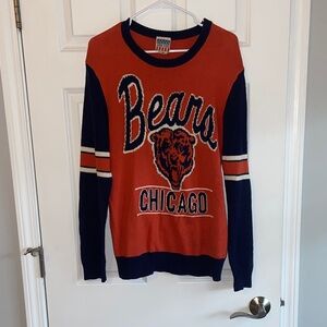 Junk Food Clothing Chicago Bears Crewneck Sweater - Orange and Navy